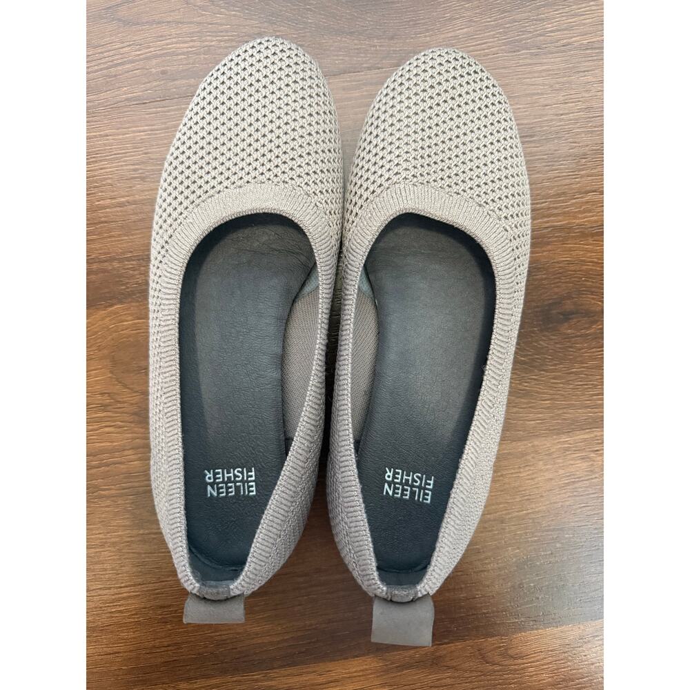 Eileen Fisher Naomi Stretch Knit Ballet Flats Tan Sz6.5 Casual Minimalist Dainty - Picture 7 of 7
